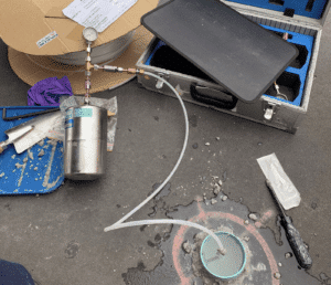 Groundwater monitoring at petrol station