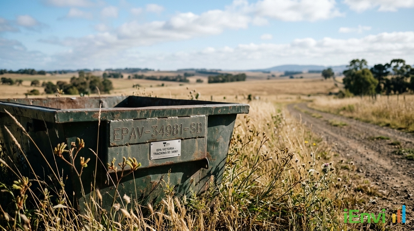 EPA Victoria uses serial numbers to track and fine skip bin contractor for illegal dumping