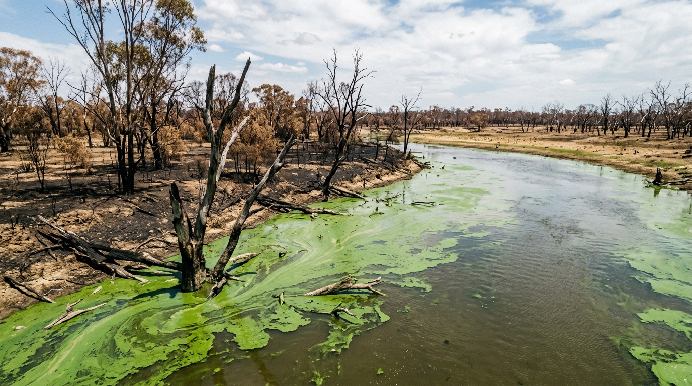 MDBA warns of acute post-bushfire heavy metal contamination and severe algal blooms across the Murray-Darling Basin.