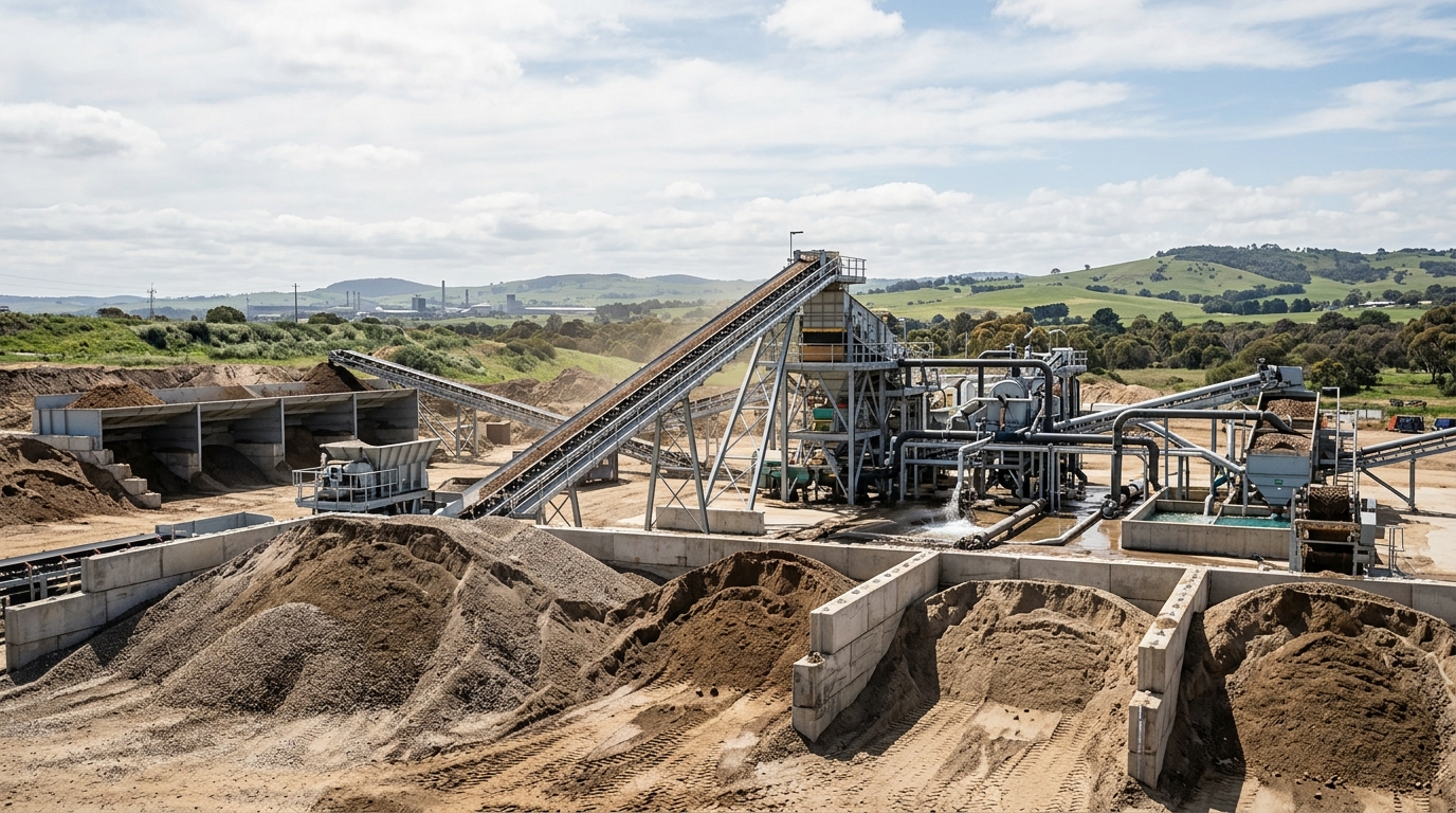AI-generated supporting image Veolia and Ventia open 160,000-tonne soil washing plant in Victoria