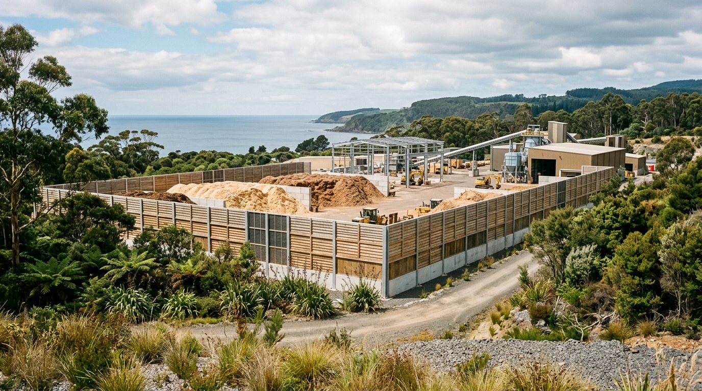 AI-generated supporting image EPA Tasmania mandates progressive noise reduction for Massy-Greene Woodchip Mill expansion