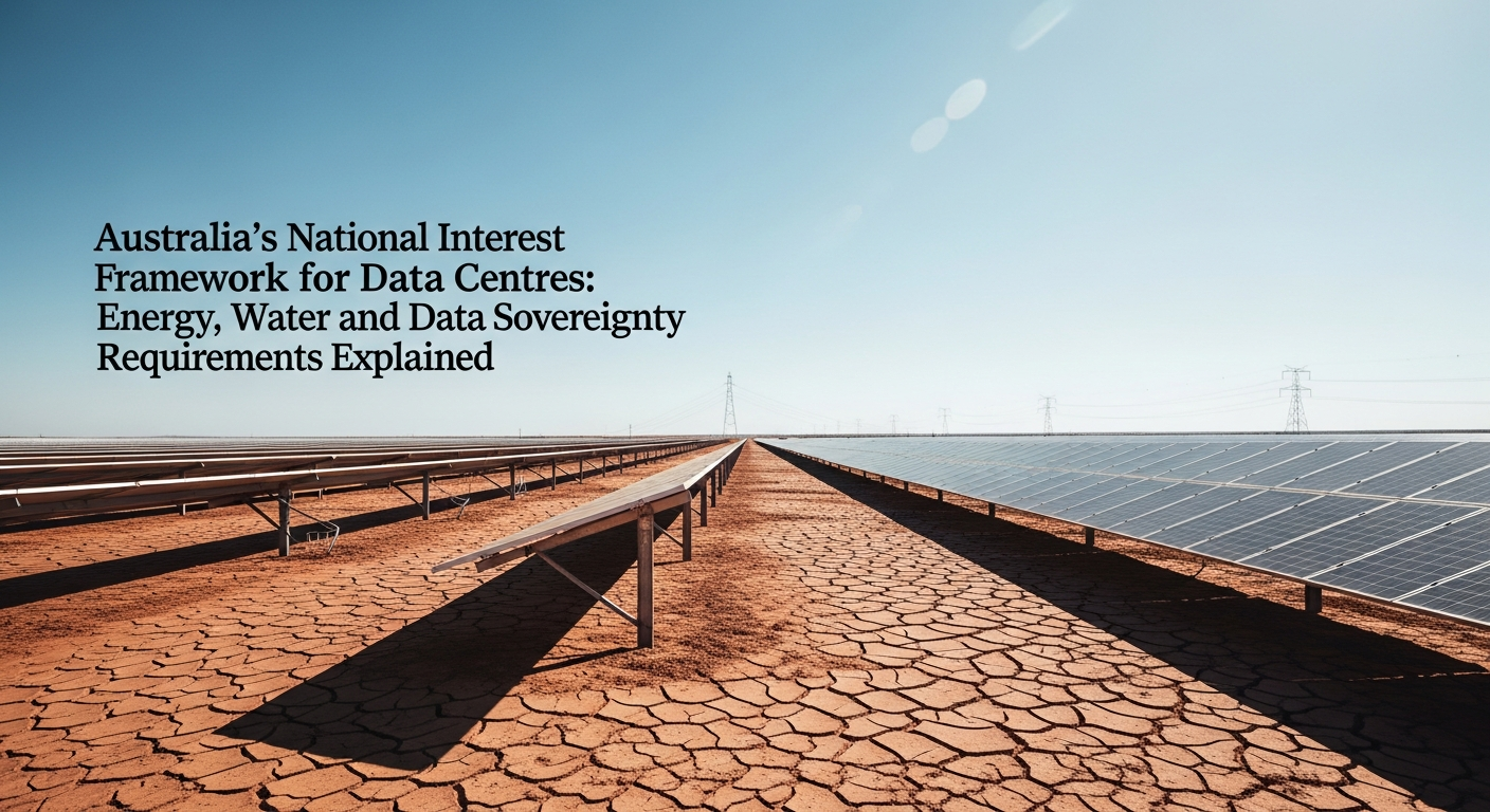 AI-generated supporting image Australia's National Interest Framework for Data Centres: Energy, Water and Data Sovereignty Requirements Explained