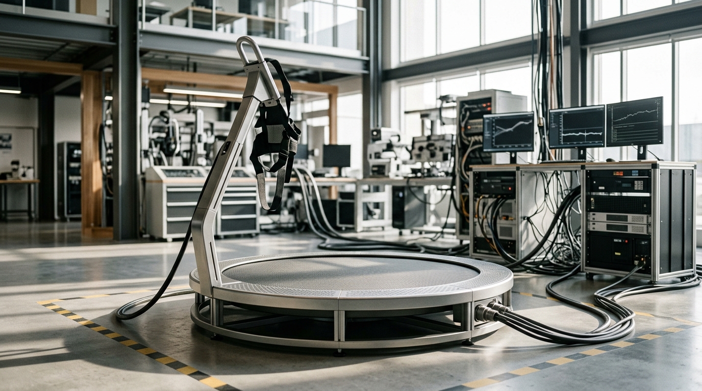 AI-generated supporting image Virtuix lands Tesla Optimus program as first enterprise customer for Omni One locomotion hardware