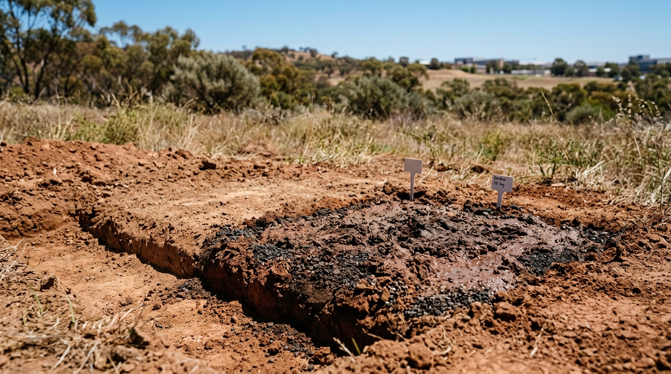 AI-generated supporting image Flinders University study demonstrates RemBind 300 reduces PFOS relative oral bioavailability to 13 per cent in AFFF-contaminated soil