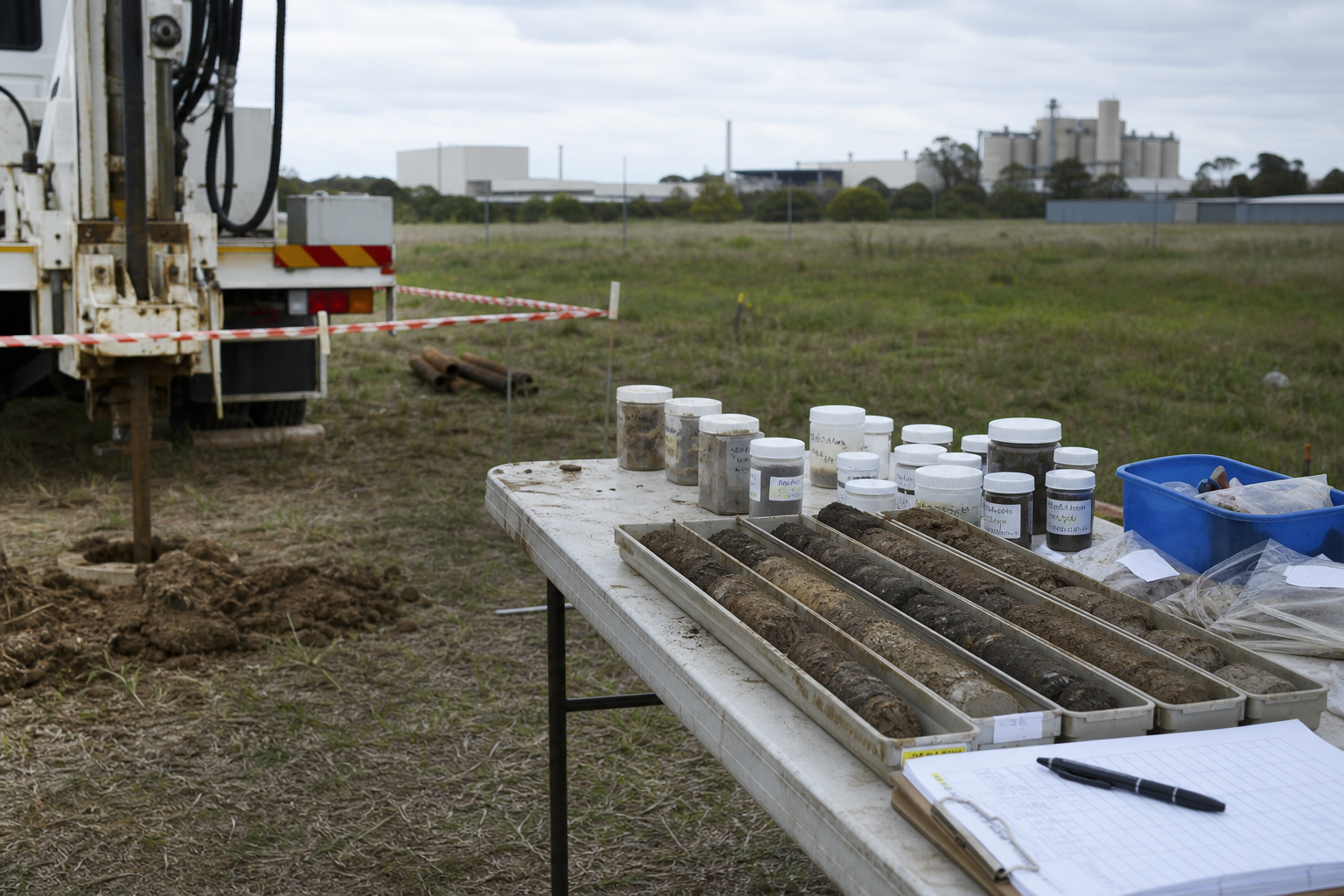 Soil sampling during a detailed site investigation