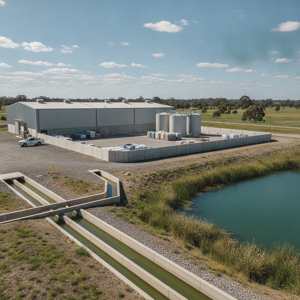 Food ingredients plant in an industrial precinct in south-east Melbourne