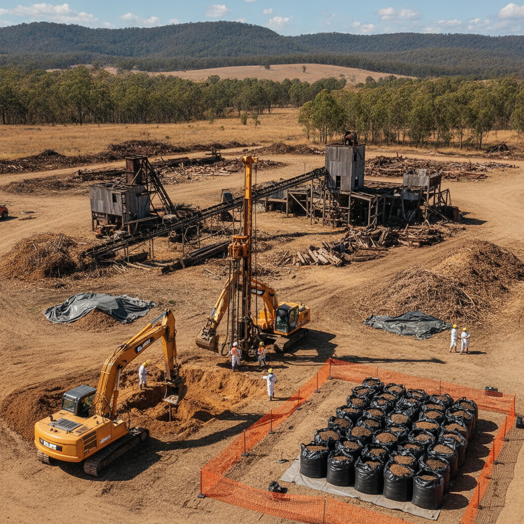 Soil investigation at a former timber yard in regional Queensland